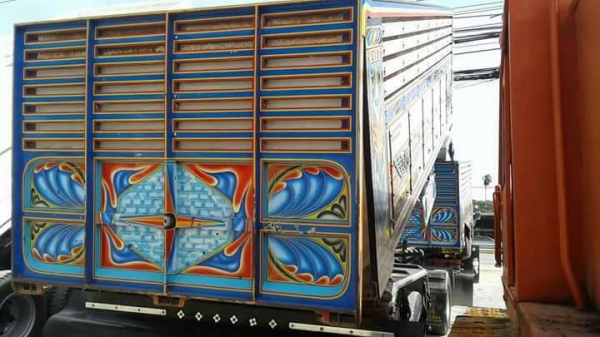 ขายรถพ่วง HINO เครื่อง 344 แรง แม่ปี 55 ลูกปี 59 ลูก 3 เพลาแท้ยาว 6.80 เมตร กระบะอู่พงษ์ไพบูลย์บ้านโป่ง ยาง 80\% ทะเบียนพร้อม