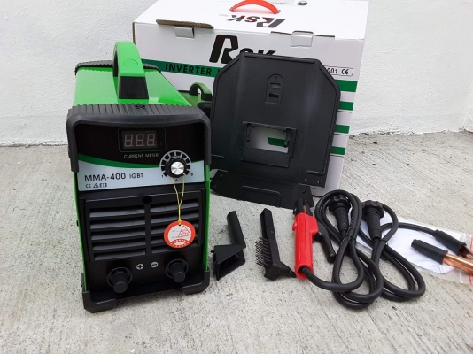 ตู้เชื่อม อินเวอเตอร์ RSK 400 ไฟเเรงๆลากยาวๆลวด4มิลได้(ส่งเก็บเงินปลายทางได้เพื่ม100ทั่วไทย)สนใจสั่งด่วนจำนวนจำกัด อุปกรณ์ครบ แถมหน้ากาก ไม้เคาะขัดงานให้ไฟเเรง เชื่อมนิ่ม งานไม่สดุด เชื่อมลวด3.2-4.0ลากยาวๆได้ เหมาะทุกไซ้งานหรือติดบ้านบ้านใว้ต่อเติมงานประด