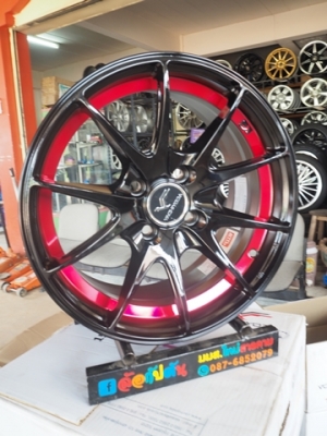 แม็กใหม่ ยาชิโยดะ S-03 ขอบ15 กว้าง 7 ET30 ดำ อันเดอร์คัตแดง