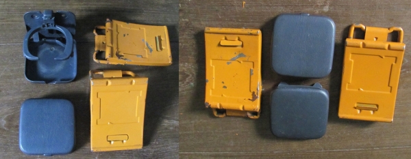 ขายของแต่งเก่ามือ 2ติดตู้มาจากญี่ปุ่น..สามเหลี่ยมสำหรับหนุนรองล้อ 2 อัน+ที่วางแก้วน้ำแบบกดเด้ง 2 อัน