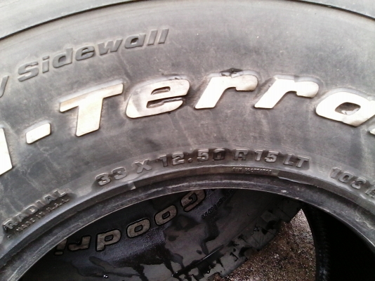 ยาง BF 33เส้น 35เส้น ดอกเต็ม ขายยกคู่ ราคา 1900 บาท