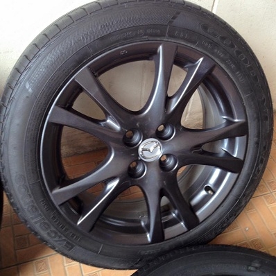 5500/4วง ล้อMAZDA 2 สี Silver starduct ขนาด 16 นิ้ว 4รู100 ยาง Goodyer 2เส้นปี 13 ยางBrigedstone 2เส้น ปี 11 เบอร์ 185 55 16 ตจวส่งได้ครับ