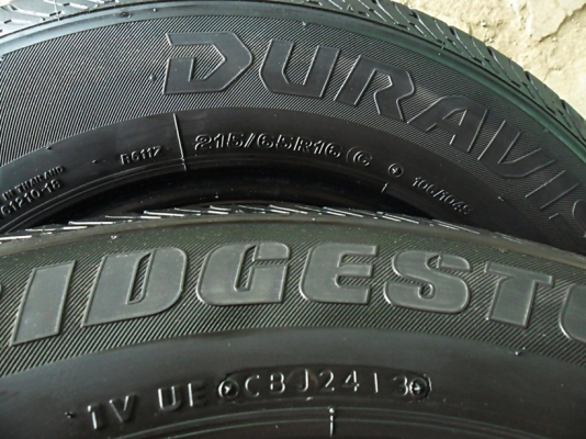 ยางกระบะ16 บริดสโตน215-65-R16 ลงพื้นปี14 (4เส้น3,400)