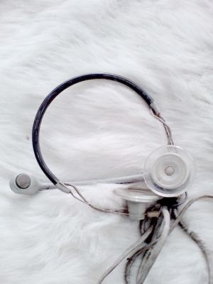 หูฟังไมค์ headset - vintage 1960's