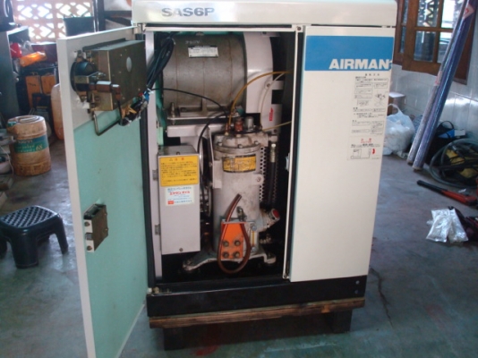 ปั๊มลมสกรู 7.5 Hp AIRMAN SAS6P ปี 2001 เก่าญี่ปุ่น