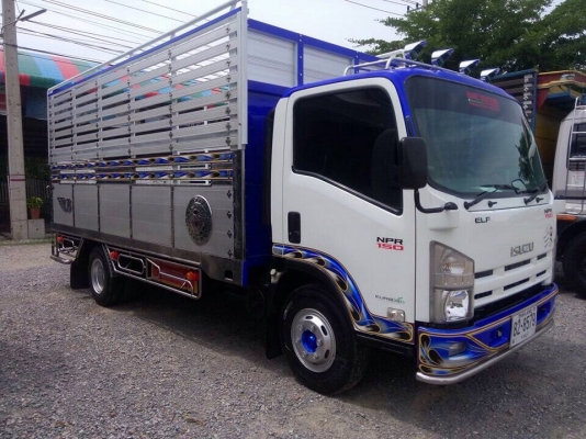 ขายรถบรรทุกหกล้อ ISUZU NPR เครื่อง 150 แรง ปี 55 กระบะคอกมิเนียม ช่วงยาว 5.50 เมตร ทะเบียนพร้อม