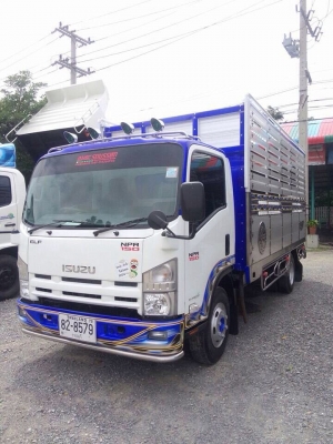 ขายรถบรรทุกหกล้อ ISUZU NPR เครื่อง 150 แรง ปี 55 กระบะคอกมิเนียม ช่วงยาว 5.50 เมตร ทะเบียนพร้อม