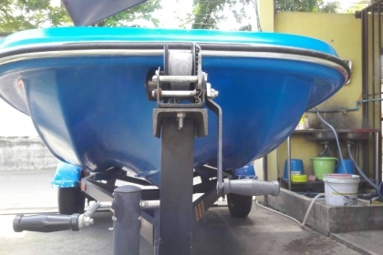 ขาย เรือ ไฟเบอร์ 3 ลอน 13 ฟุต พร้อมเครื่องYamaha 30 แรง + ถังน้ำมัน เครื่องเดินปกติ (ไม่รวมเทเลอร์ ) ราคา 73,000