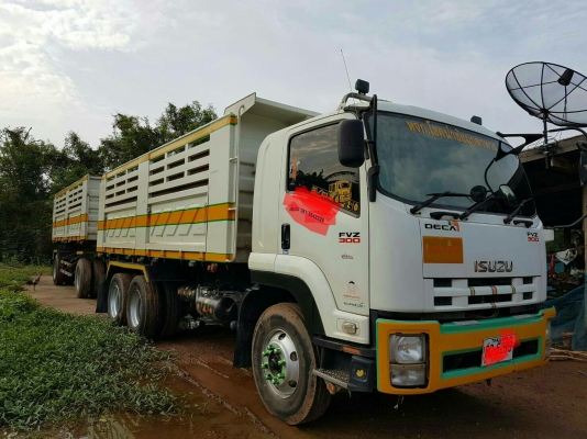 Isuzu 300 แรง แม่ลูกดั้มกระบะสามมิตร จดทะเบียนปี 54 รายปี เอกสารพร้อมโอน