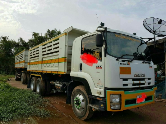 Isuzu 300 แรง แม่ลูกดั้มกระบะสามมิตร จดทะเบียนปี 54 รายปี เอกสารพร้อมโอน