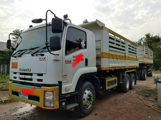 Isuzu 300 แรง แม่ลูกดั้มกระบะสามมิตร จดทะเบียนปี 54 รายปี เอกสารพร้อมโอน