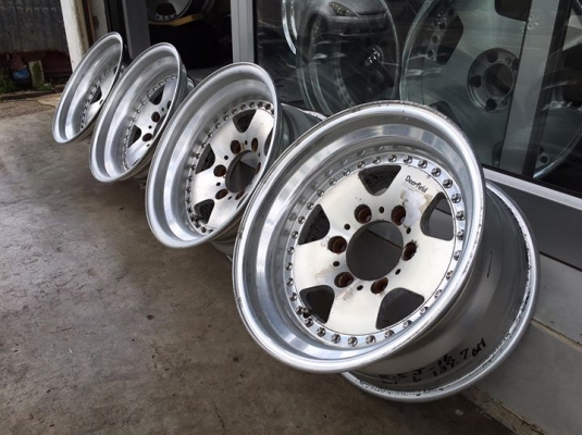 ล้อ Work Deerfield 3 ชิ้นแท้ 16x8.5 ET-6 6รูกระบะ ลึก 4 นิ้ว ประมูลญี่ปุ่น