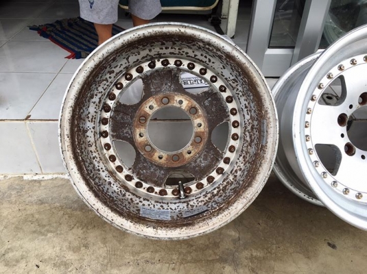 ล้อ Work Deerfield 3 ชิ้นแท้ 16x8.5 ET-6 6รูกระบะ ลึก 4 นิ้ว ประมูลญี่ปุ่น