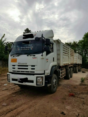 MP1FXZ อิสุ..แม่ลูกดั้มพ์  360 แรงม้า ลูก 3 คานกระบะสามมิตร ปี 57 ไมค์น้อยยางเต็ม เล่มพร้อมโอน