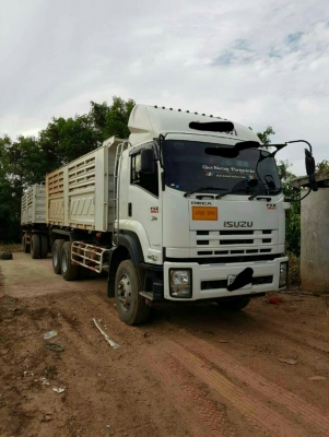 MP1FXZ อิสุ..แม่ลูกดั้มพ์  360 แรงม้า ลูก 3 คานกระบะสามมิตร ปี 57 ไมค์น้อยยางเต็ม เล่มพร้อมโอน