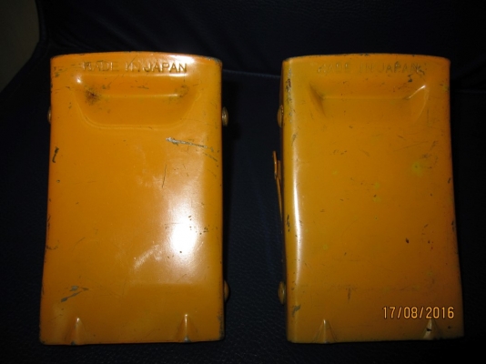 หนุนล้อไม่ให้รถไหล Made in Japan สีเหลืองเหล็กหนาแข็งแรง