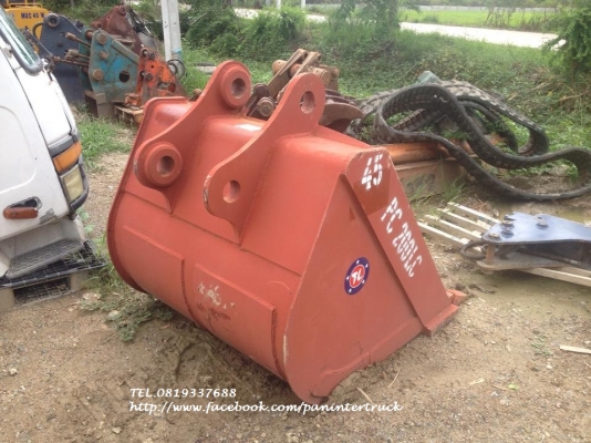 *สินค้าใหม่ ประกอบนอกBUCKET บุ๊งกี๋สำหรับรถขุดไซค์ 200,220 สลัก 80 มิล/แบบธรรมดา /5 ฟัน/ปากกว้าง : 45 นิ้ว /ราคาเพียง(ใบละ) 42,000 บาท