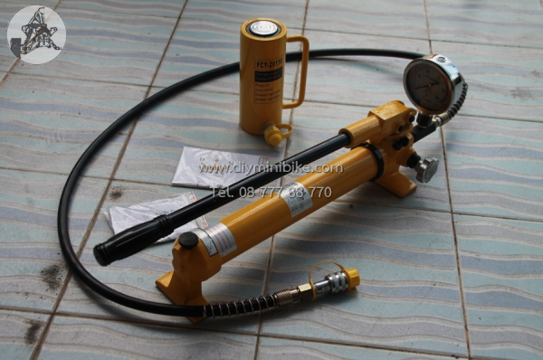 ไฮดรอลิก 20 ตัน กระบอก+ปั๊มไฮดรอลิกมือโยกพร้อมเกจวัดแรงดัน