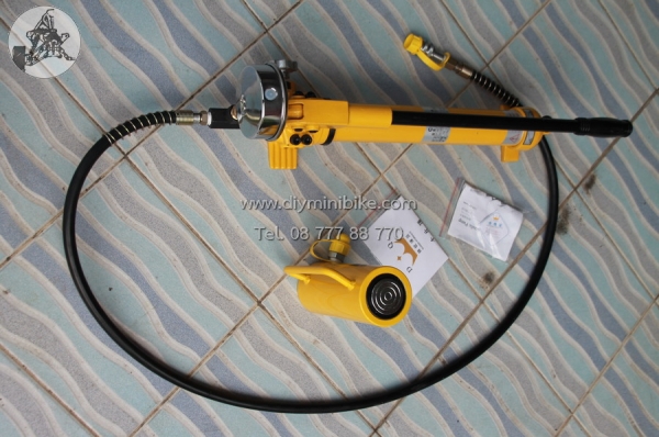 ไฮดรอลิก 20 ตัน กระบอก+ปั๊มไฮดรอลิกมือโยกพร้อมเกจวัดแรงดัน