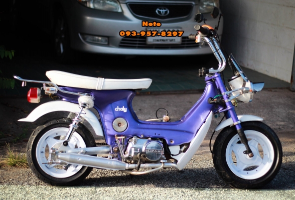 ขายด่วน ชาลี Honda Chaly ราคาพิเศษ 14,900 บาท ✅เครื่องLIFAN 110cc สตาร์ทมือ ชุบโคมเมียม ✅เอกสารสำเนาอินวอยเครื่อง-ใบซื้อขายพร้อมสำเนาบัตร ✅คาบูแดชแท้ ✅สีม่วงสวยๆ ✅ล้อกะทะขอบ10 กว้างๆหน้า-หลัง ล้นยาง 120 ✅โช๊คหน้าเดิม ✅โช๊คหลัง OKD300mm. ของใหม่แกะกล่อง ✅ร