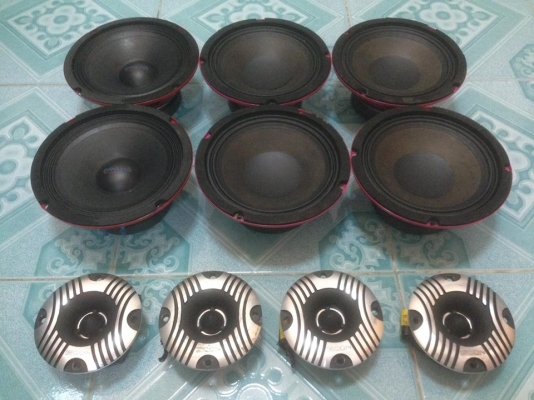 ลำโพง6.5นิ้ว6ดอก+แหลม4ดอก ขายเหมายกกอง 1350 บาท
