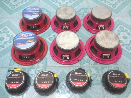 ลำโพง6.5นิ้ว6ดอก+แหลม4ดอก ขายเหมายกกอง 1350 บาท