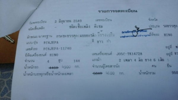 รถฮีโน่ 6 ล้อดั้ม FC9J 150 แรงม้า. ปี 49. สนใจติดต่อ 081 - 6079515