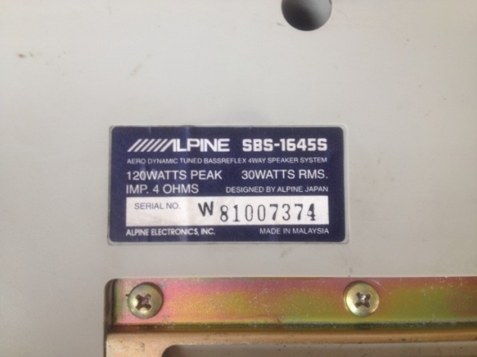 ลำโพง ALPINE SBS 1645S เก่าญี่ปุ่นเเท้สภาพสวยคู่ละ ลำโพง ALPINE SBS 1645S เก่าญี่ปุ่นเเท้สภาพสวยคู่ละ