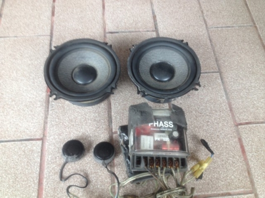 ลำโพงเเยกชิ้น2ทาง PHASS 5นิ้วเเยกชิ้นพาสซีพครบเก่าญี่ปุ่นเเท้สภาพดีชุดละ