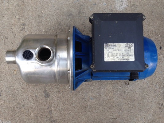 ขายปั้มน้ำหัวปั้มสแตนเลส Ebara 0.8HP. 220V ไฟบ้าน รุ่นแรงดันสูง สภาพสวย วิ่งนิ่มเดิมๆ พร้อมใช้งาน