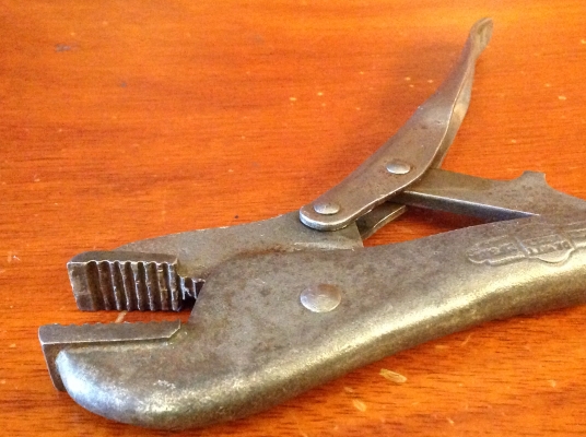 ขายคีมล็อค Vintage Petersen Vise Grip No.10 Dewitt, Nebr. รุ่น 2 ตี 3 แถว ขาเดี่ยว