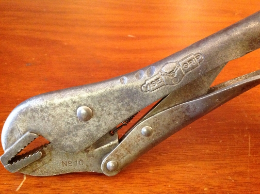 ขายคีมล็อค Vintage Petersen Vise Grip No.10 Dewitt, Nebr. รุ่น 2 ตี 3 แถว ขาเดี่ยว