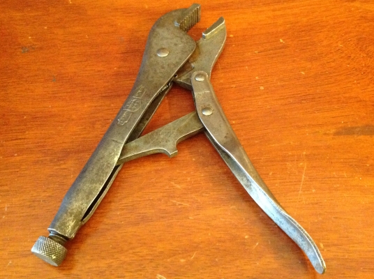 ขายคีมล็อค Vintage Petersen Vise Grip No.10 Dewitt, Nebr. รุ่น 2 ตี 3 แถว ขาเดี่ยว ขายคีมล็อค Vintage Petersen Vise Grip No.10 Dewitt, Nebr. รุ่น 2 ตี 3 แถว ขาเดี่ยว