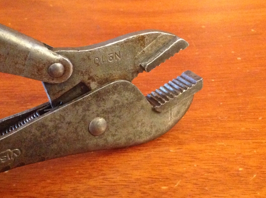 ขายคีมล็อค Vintage Petersen Vise Grip No.10 Dewitt, Nebr. รุ่น 2 ตี 3 แถว ขาเดี่ยว