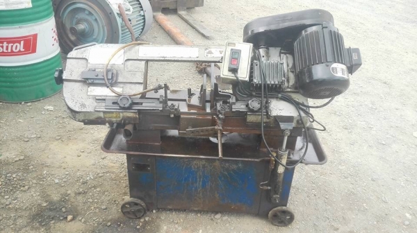 ** SOLD **เลื่อยสายพานใต้หวัน 7"นิ้ว หมุนองศาที่ปากกา ไฟ 380V มาเทสได้!!