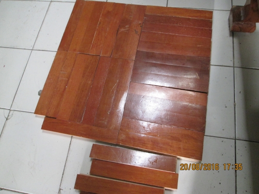 ไม้ปาร์เก้  หนา/สวย/รื้อมาสดๆ  ไม่แตกไม่บวม  มะค่า ชิงขัน