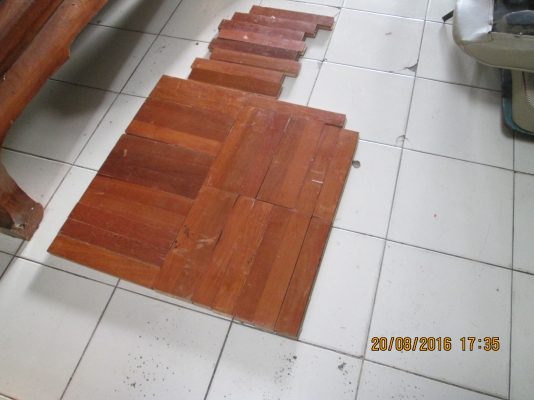 ไม้ปาร์เก้  หนา/สวย/รื้อมาสดๆ  ไม่แตกไม่บวม  มะค่า ชิงขัน