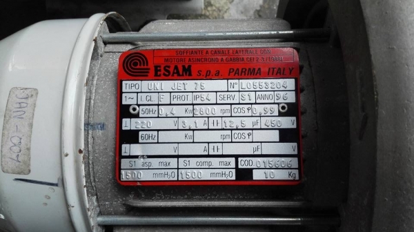** SOLD ** ริงส์โบวเวอร์ดูดเป่าอิตาลี่ ESAM ITALY 1/2 HP 220V สวยๆลื่นๆเงาๆมาเทสได้!!