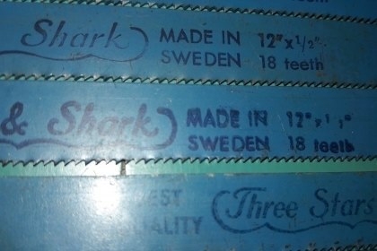 ขายใบเลื่อยเหล็กฉลามสามดาวงานเก่า Made in Sweden.12นิ้วชุด10 ใบ