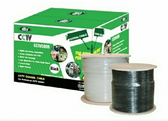 สายRG6 dBy shield 95\% 500ม. สีดำ CCTV รุ่น CCTV500B