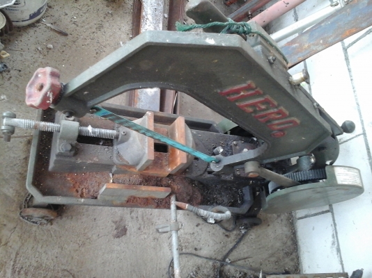 เครื่องตัดเหล็ก HERO เครื่องเลื่อยแบบชัก ขนาด 16" พร้อมมอเตอร์ พร้อมใช้งานคะ