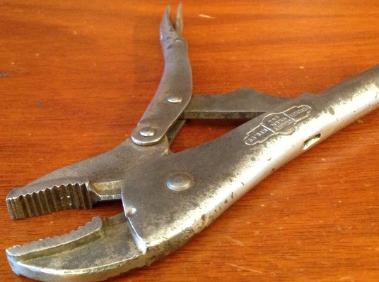 ขายคีมล็อค Vintage Petersen Vise Grip 10WR Dewitt, Nebr. ตี 3 แถว