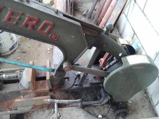 เครื่องตัดเหล็ก HERO เครื่องเลื่อยแบบชัก ขนาด 16" พร้อมมอเตอร์ พร้อมใช้งานคะ