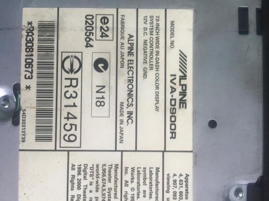 .alpine iva-d900r พร้อมจูนเนอรื tv alpine tue-t012 พร้อมรีโมท