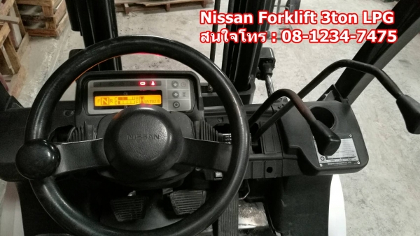 ขายNissan Forklift 3ตัน รุ่น1F เสา4เมตร เกียร์ออโต้ เครื่องK21LPG