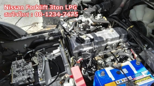 ขายNissan Forklift 3ตัน รุ่น1F เสา4เมตร เกียร์ออโต้ เครื่องK21LPG