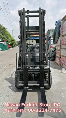 ขายNissan Forklift 3ตัน รุ่น1F เสา4เมตร เกียร์ออโต้ เครื่องK21LPG