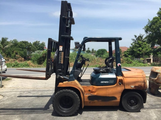 ฟอล์คลิฟต์ 3.5 ตัน Toyota 7FD35  รถนอกเก่าญี่ปุ่น ดีเซล 13Z  เสา 4 เมตร งาหมุน