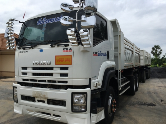 ขายด่วนรถพ่วงดั้มแม่ลูก360ปี56รุ่นท่อสั้นตัวSสภาพสวยกริ๊บ วิ่งไม่แบก