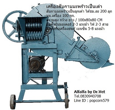 เครื่องย่อยกิ่งไม้ใบไม้ บ้านหมอเล็ก เครื่องสับกาบมะพร้าวเป็นลูกเต๋า